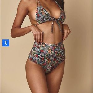 NWT MONTCE mara floral bikini bottoms high rise